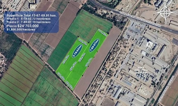 9_2922 | 13.67 HECTAREAS Ejido Jiquilpan en Los Mochis, Sinaloa. Uso agrícola, industrial o para desarrollo habitacional. | GM Inmobiliaria